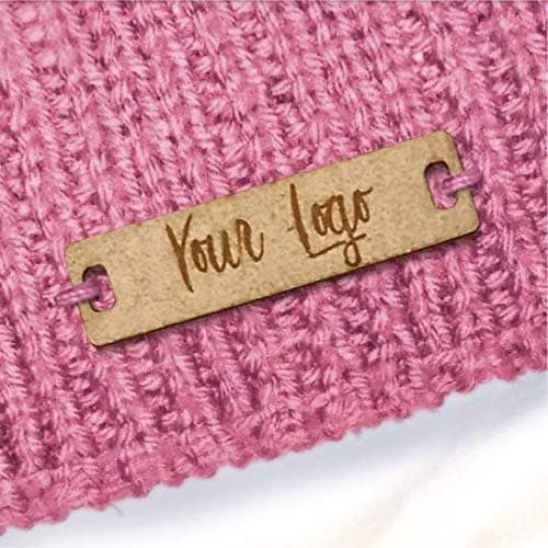 Personalised Set of 50 Faux Leather Labels for Handmade Items, Knitting Tags, Crochet Tags 002