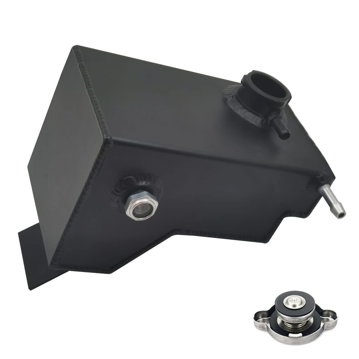 Aluminum Coolant Reservoir Expansion Tank Replacement fit for 1998-2004 Land Rover Discovery II TD5 PCF101420 Black