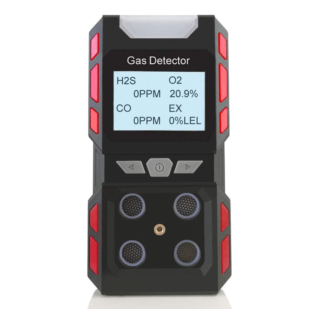 4 Gas Monitor Multi Gas Detector Sound Light Shock 4 Gas Meter Tester Analyzer Rechargeable Portable Gas Detector - 2 Years Detector