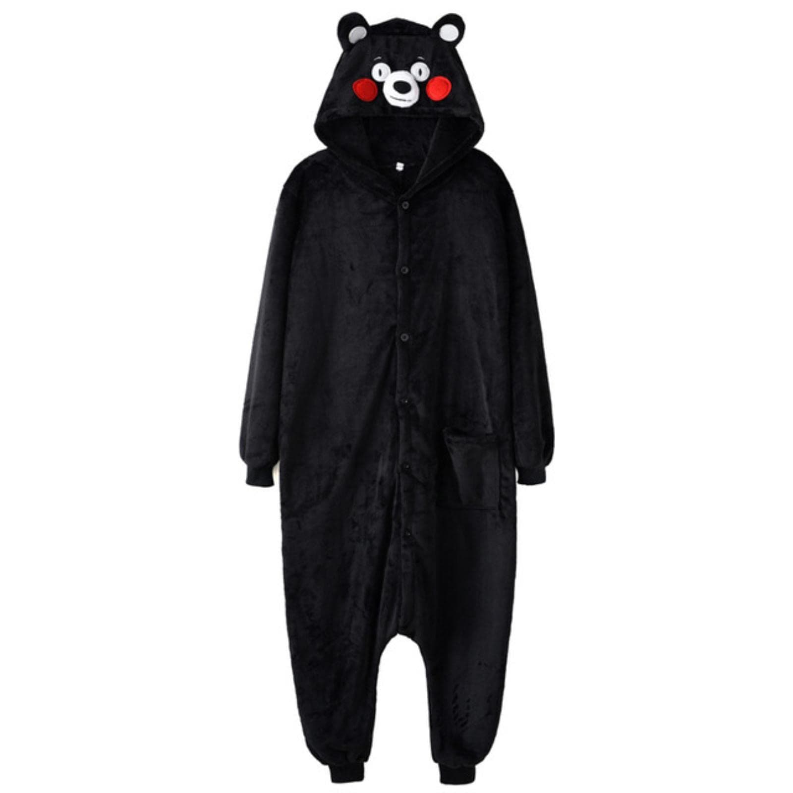 UKKO Pyjama Flannel Plus Size Xxl Bear Onesies Kumamon Animal Pajamas Best Gift Cosplay Costumes Jumpsuit Zipper