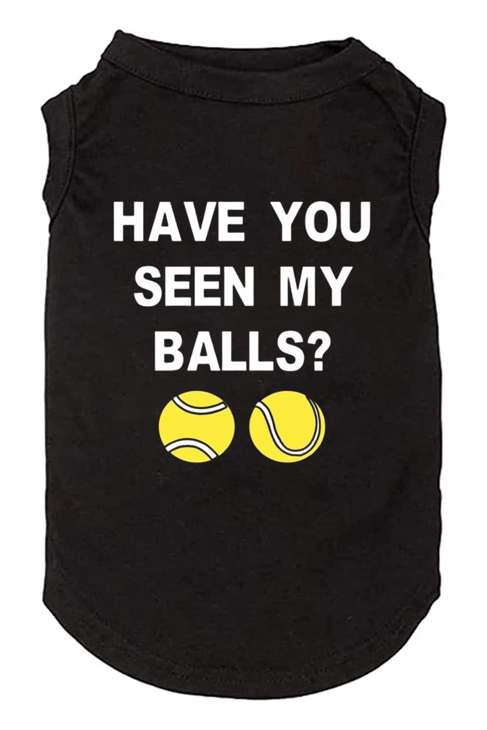 Have You Seen My Ball Dog Funny Clothes Shirts Print Vest for Small Large Dog T Shirts Puppy Apparel (Medium, Black01)