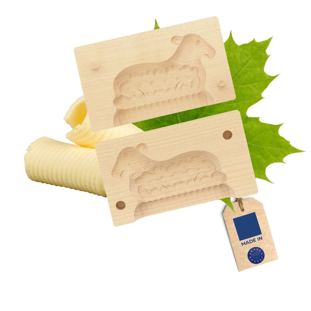 Hofmeister Wooden "Lamb" Butter Mould Made From Maple Wood 2 Pieces