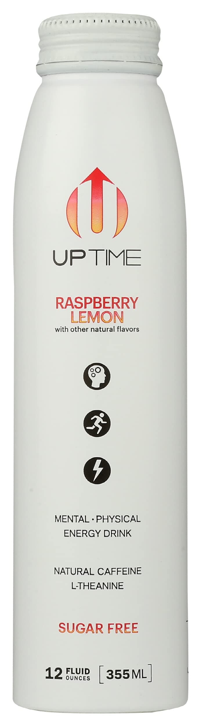 UPTIMERaspberry Lemon Flavored Energy Drink, Natural, 12 Fluid Ounces (Pack Of 12)