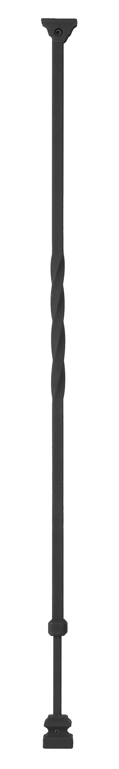 Carolina Stair Supply Twist Adjustable Baluster, Satin Black
