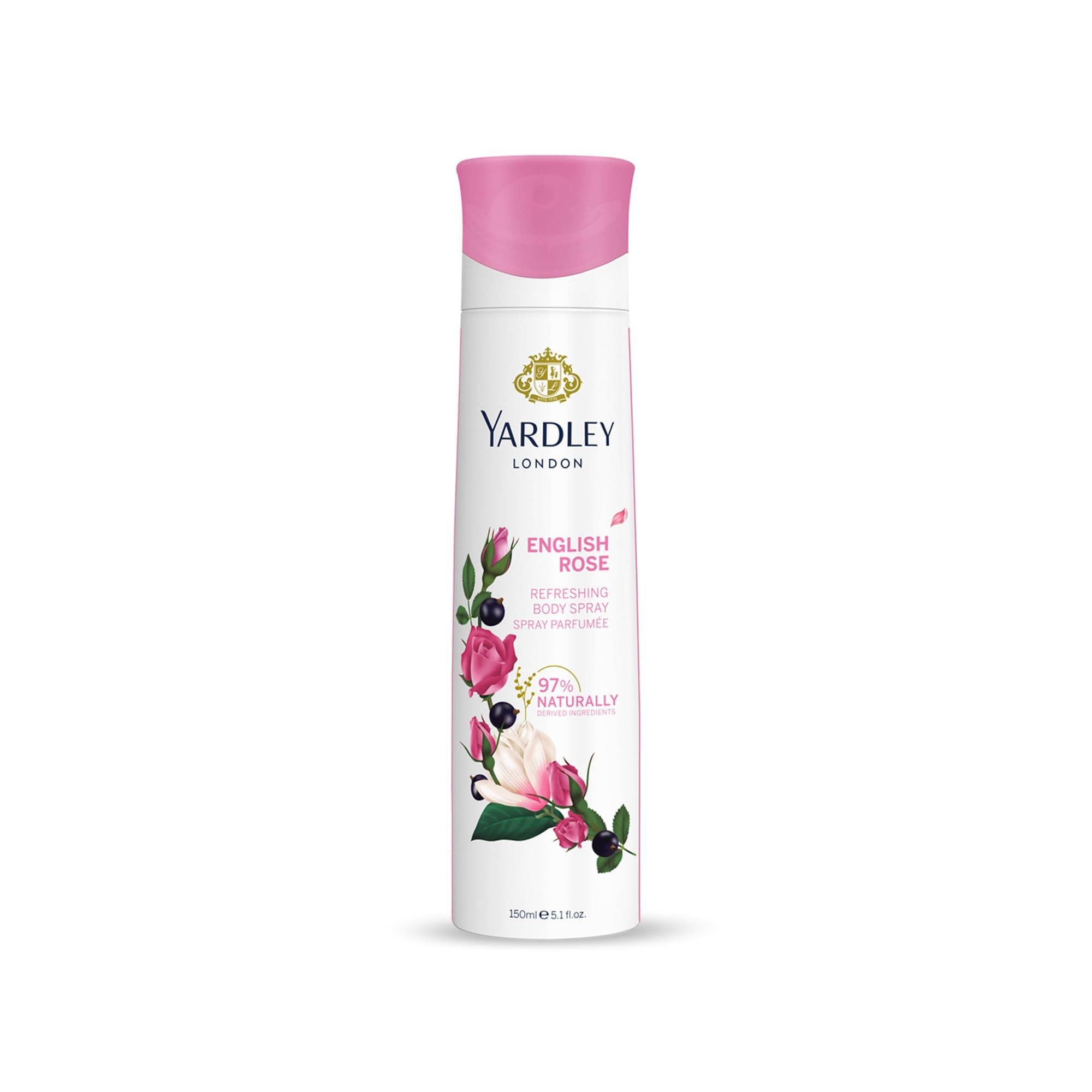Yardley English Rose Body Spray For Women - 150ml | Enchanting Floral Fragrance With Rose, Tea Accord & Bergamot | Long Lasting & Energetic Fragrance