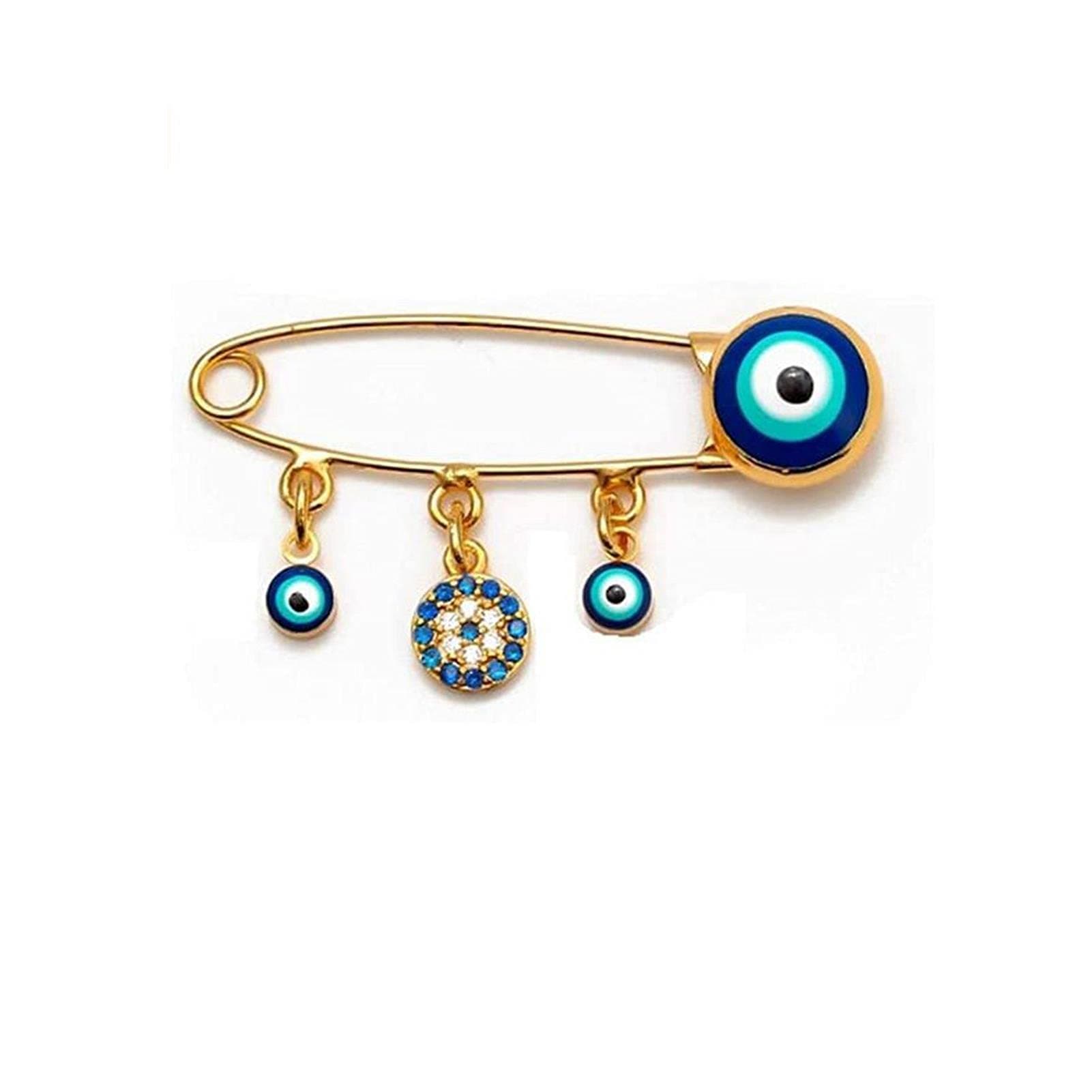 Turkey Evil Eye Brooch Pins Blue Lucky Eyeball Hands Brooch Charm Ethnic Microinlay Tiny Lapel Pin Brooches Jewelry for Men Women Vaction Gift-D