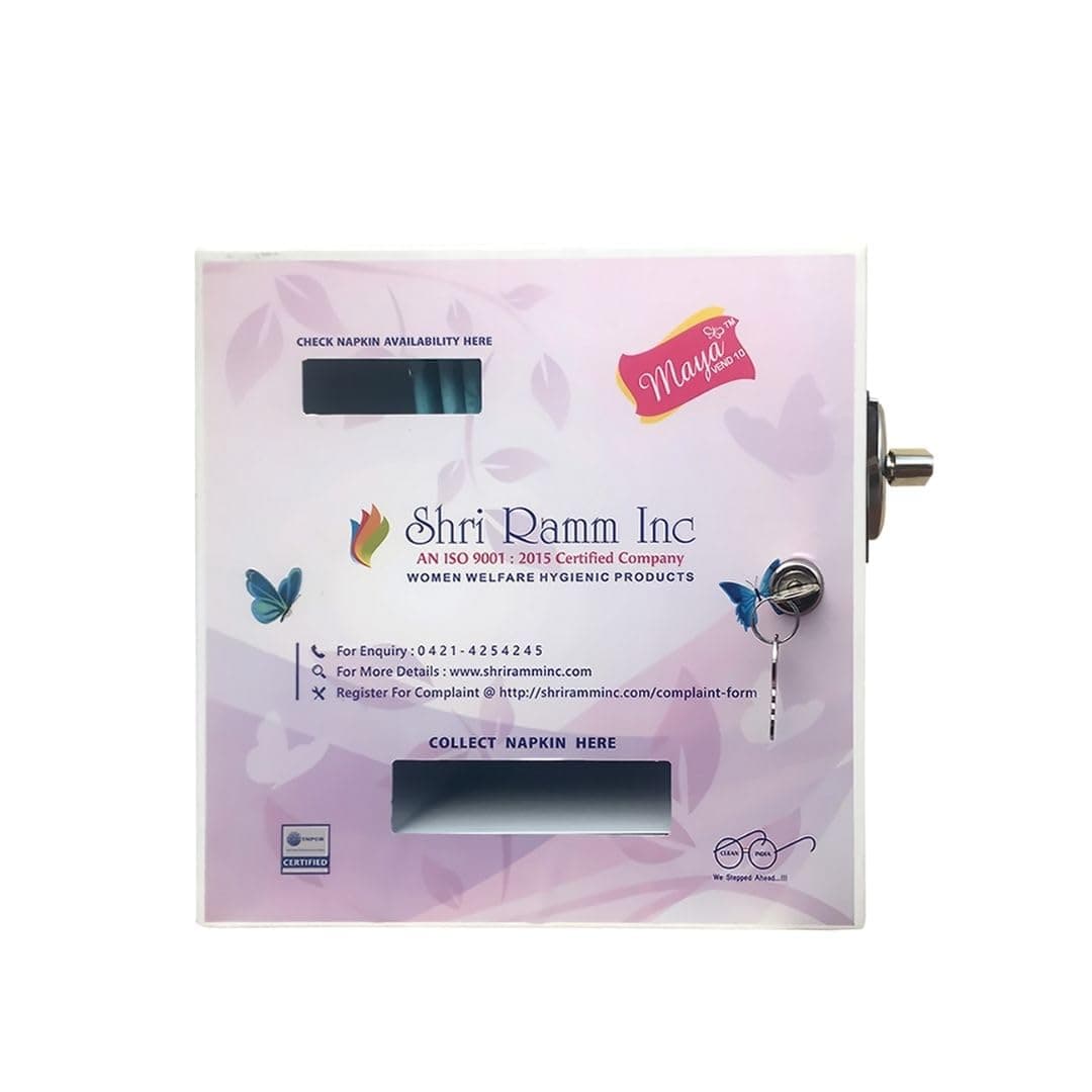MAYA Vend 10 Mild Steel Sanitary Napkin Vending Machine/Sanitary Pad Dispenser/Sanitary Pad Dispensing Machine/Sanitary Pad Vending Machine for School