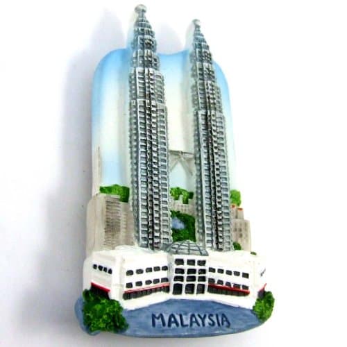 Souvenir Petronas Twin Tower Landmark Malaysia Resin 3d Fridge Manget