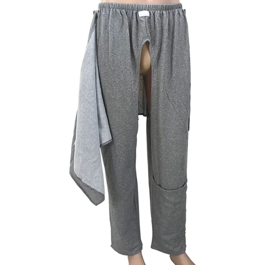 MJZYP Paralysis Clothing, Patient Pants Patient Care Clothes, Incontinence Trousers Easy To Wear And Take Off for Adult,Bedridden Patients,Disability & Elderly Large