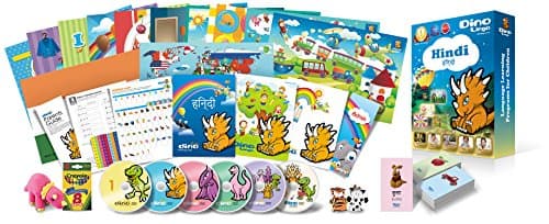 Hindi for Kids Deluxe set, Hindi Language Learning Dvds, Books, Posters and Flashcards for Children