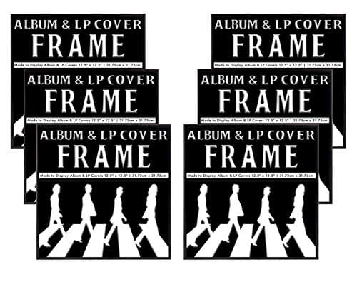 Wall LP & Album Cover Frame - Made to Display LP and Album Covers 12.5" x 12.5" - Hardware for Hanging Installed, 6P