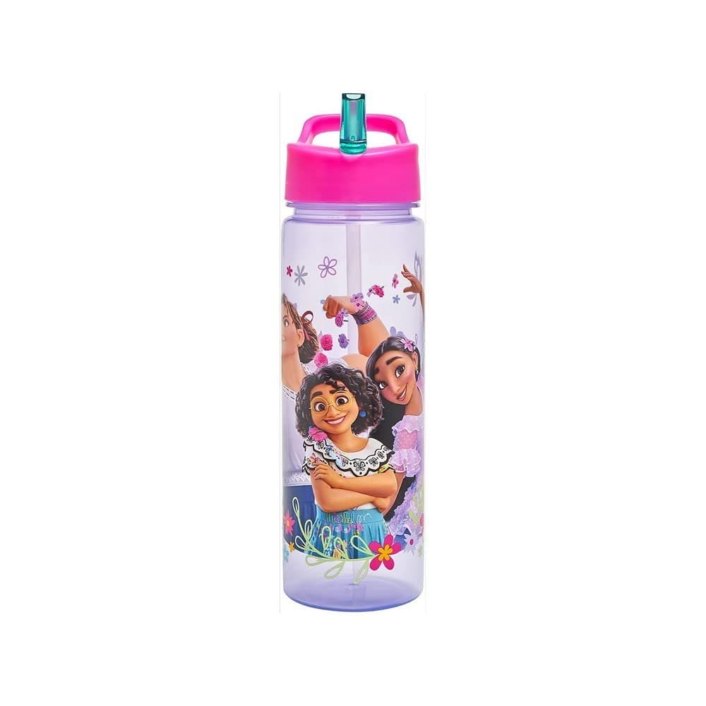 Encanto Water Bottle Flip Up Straw 600ml – Official Disney Merchandise by Polar Gear – Kids Reusable Non Spill - BPA Free - Recyclable Plastic - Ideal For School Nursery Sports Picnic