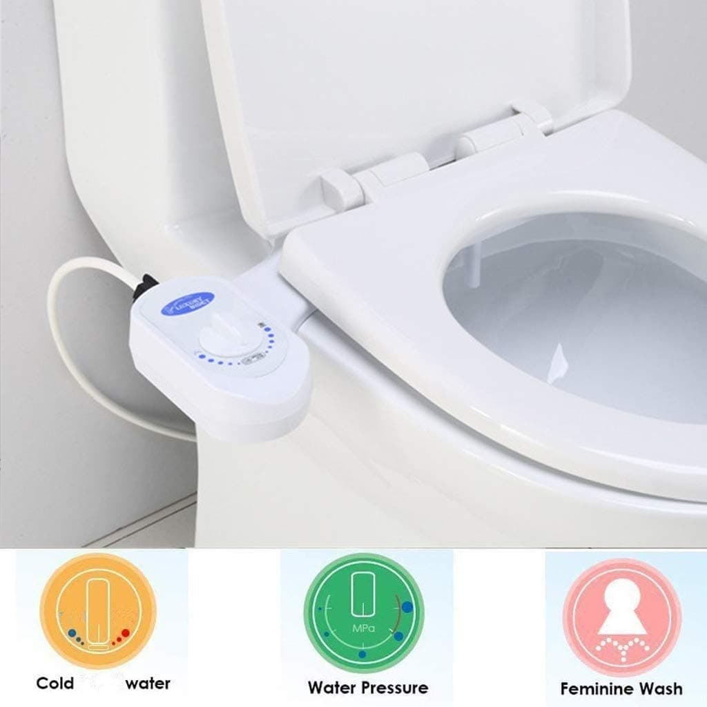 Bidet Flushing Sanitary Device,Self-Cleaning Nozzle, Smart Toilet Seat Intelligent Toilet Flushing Sanitary Device, Bidet Toilet Attachment, Reduce Toilet Paper (A)