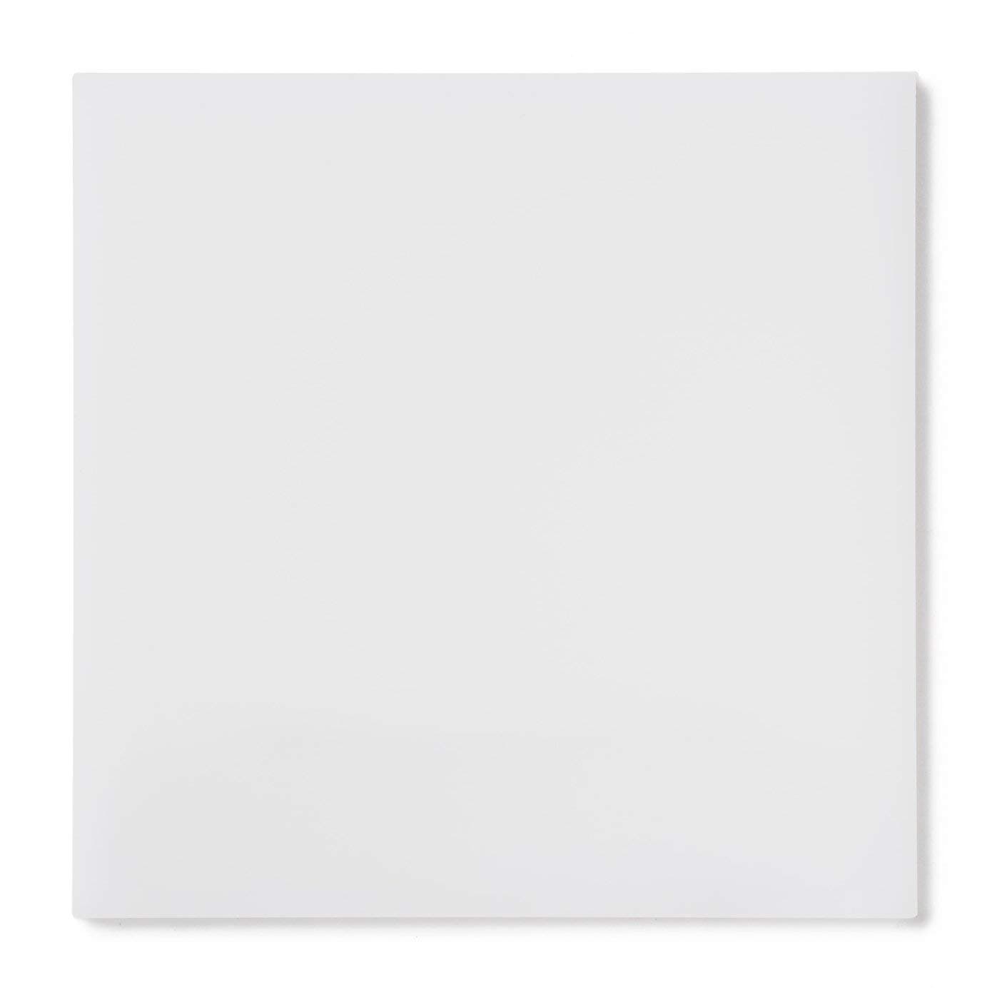 Rock Hard Plastics - 12" x 12" White Acrylic Sheet Lucite Plexiglass - (.118" (1/8")