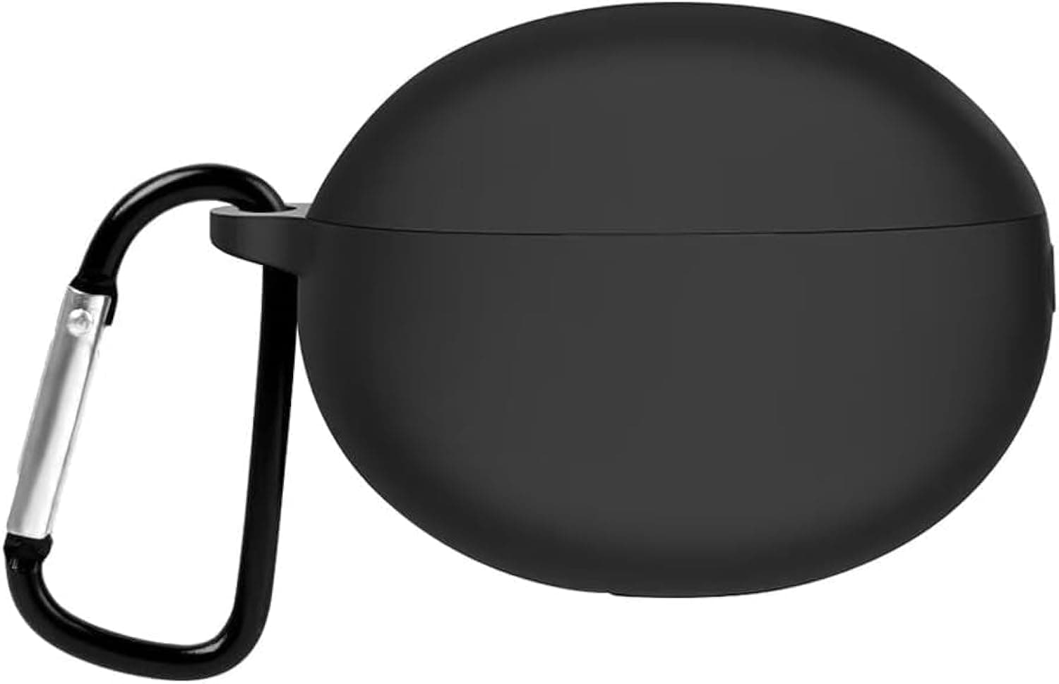 Case for Huawei FreeBuds 6i - Shockproof Thin Silicone Cover With Carabiner, Anti-Scratch, Odorless (Black)