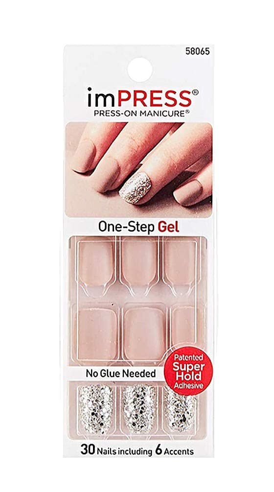 Kiss imPress Press-On Manicure Short Length Matte Nails # 58065 So So Stellar