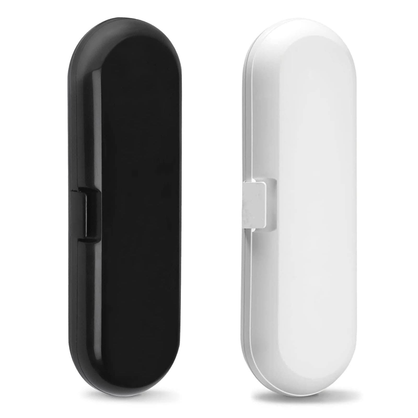 2 Pack Oral B Electric Toothbrush Travel Case, Fits Oral-B Pro 1000, Pro 2000, Pro 3000, Pro 1500 Electric Toothbrush, Portable Hard Plastic Toothbrush Holder Cover Bag (Black & White)