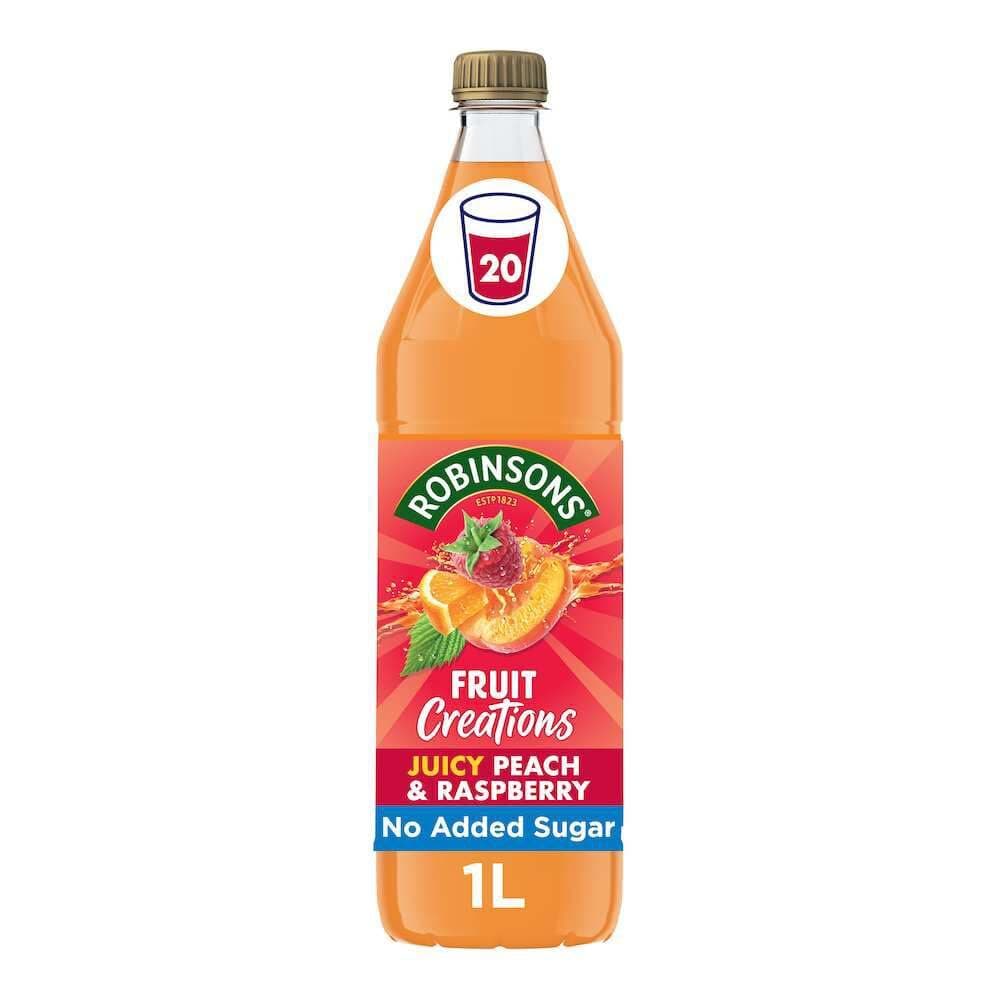 Robinsons Fruit Creations Real Fruit Squash, 1L, Peach and Raspberry