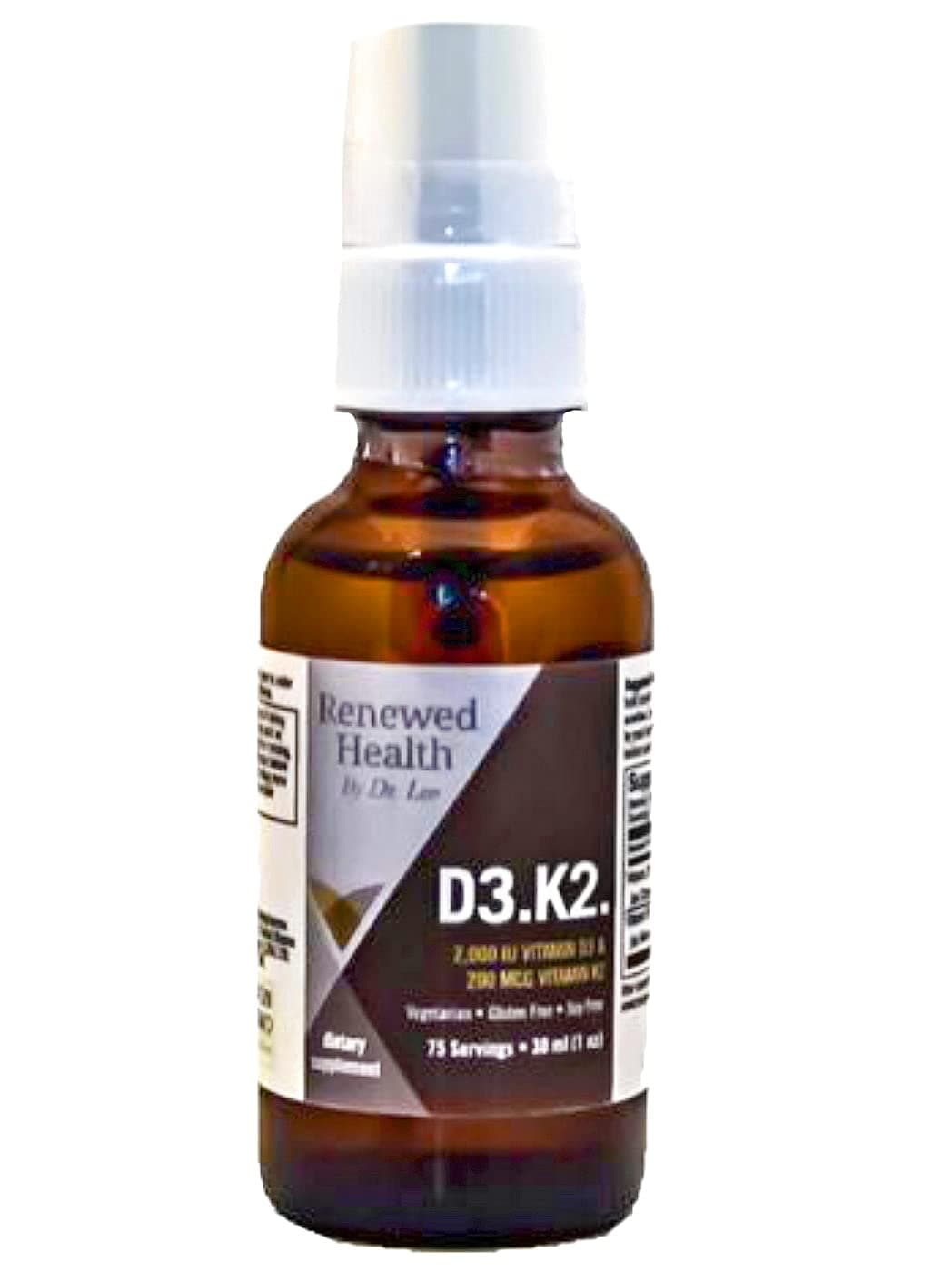 Vitamin D3 K2 Liquid Sublingual Liposomal Vitamin D3 as Cholecalciferol and K2 as MK7 Drops Up To 20x Increased Absorption With Liposomes Compared To Conventional Delivery Non-GMO Gluten, Soy Free