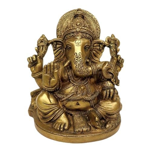 Ashtadhatu-Brass Lord's Ganesh Idol (4 Inch Height), Idol