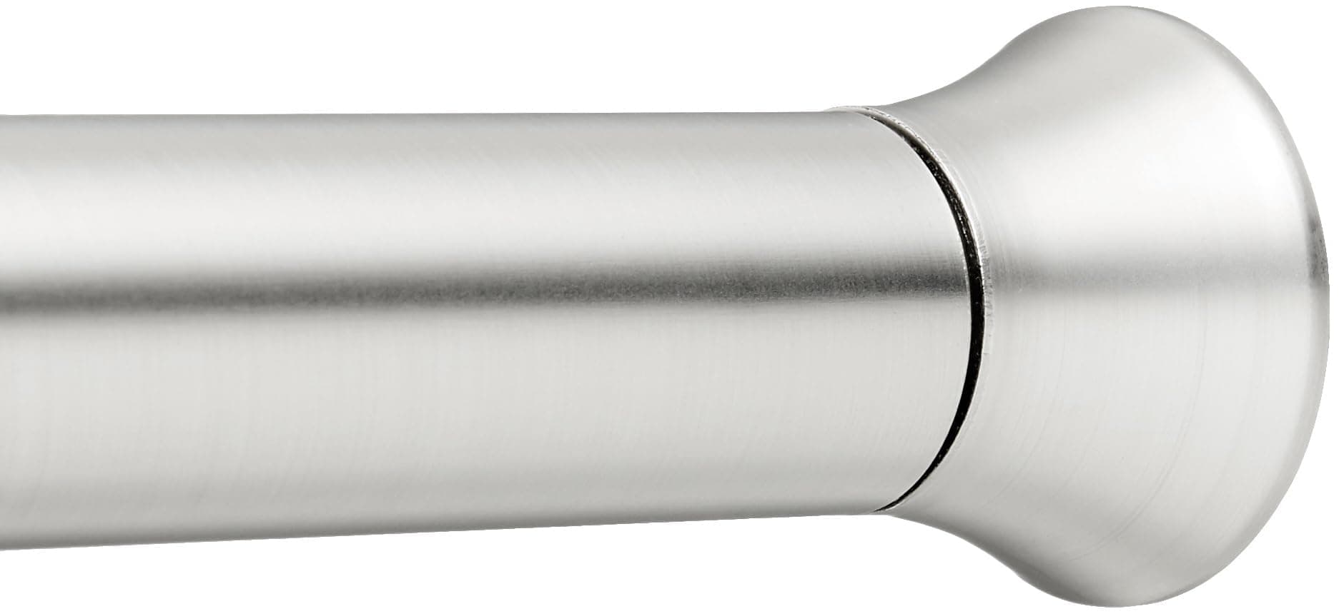 Tension Curtain Rod, Adjustable 78-108" Width - Nickel, Classic Finial