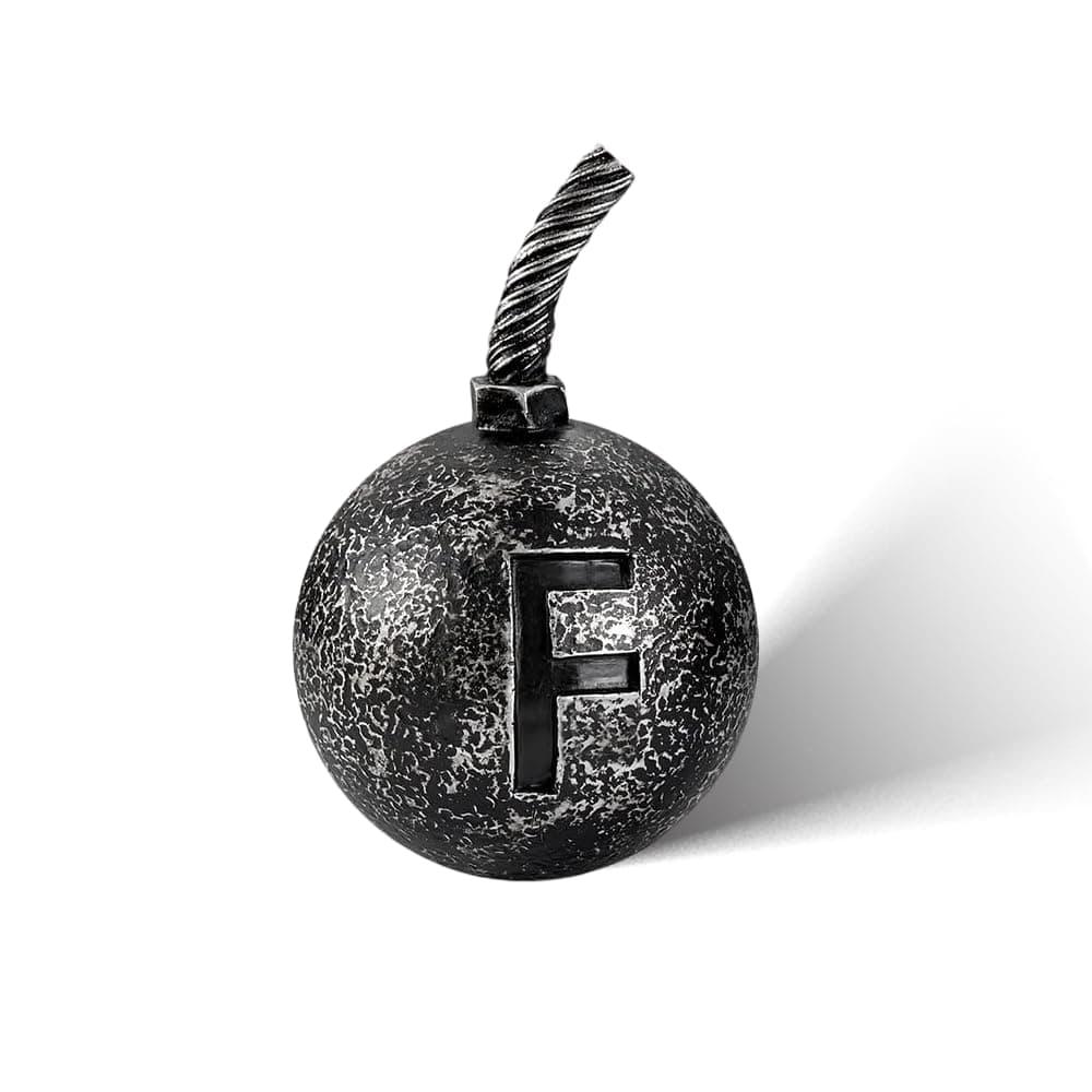 Initial Bomb Paperweight Humor Decor with Ball Paperweight Functional and Stylish Office Paperweight Gift for Office Co-Worker Boss,Student with Letter Paperweight Desk Decor