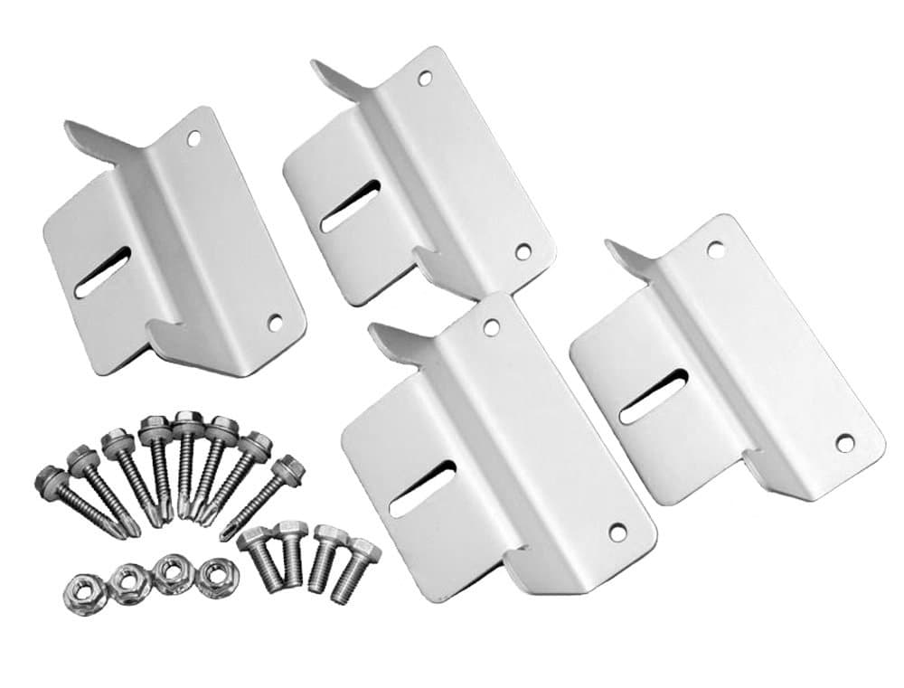 SUNDELY® Solar Panel Mounting Z Bracket Aluminum Alloy with Nuts and Bolts for RV Boat Yacht Caravan Car Van Truck Roof Wall (4 Sets)