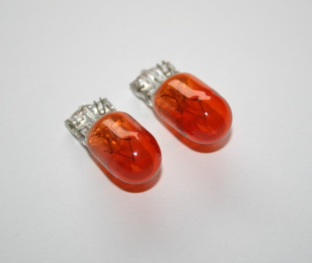 2X 194 168 W5W T10 501 Amber/Orange halogen Car Wedge interior courtesy map reading Light Lamp Bulb 12v