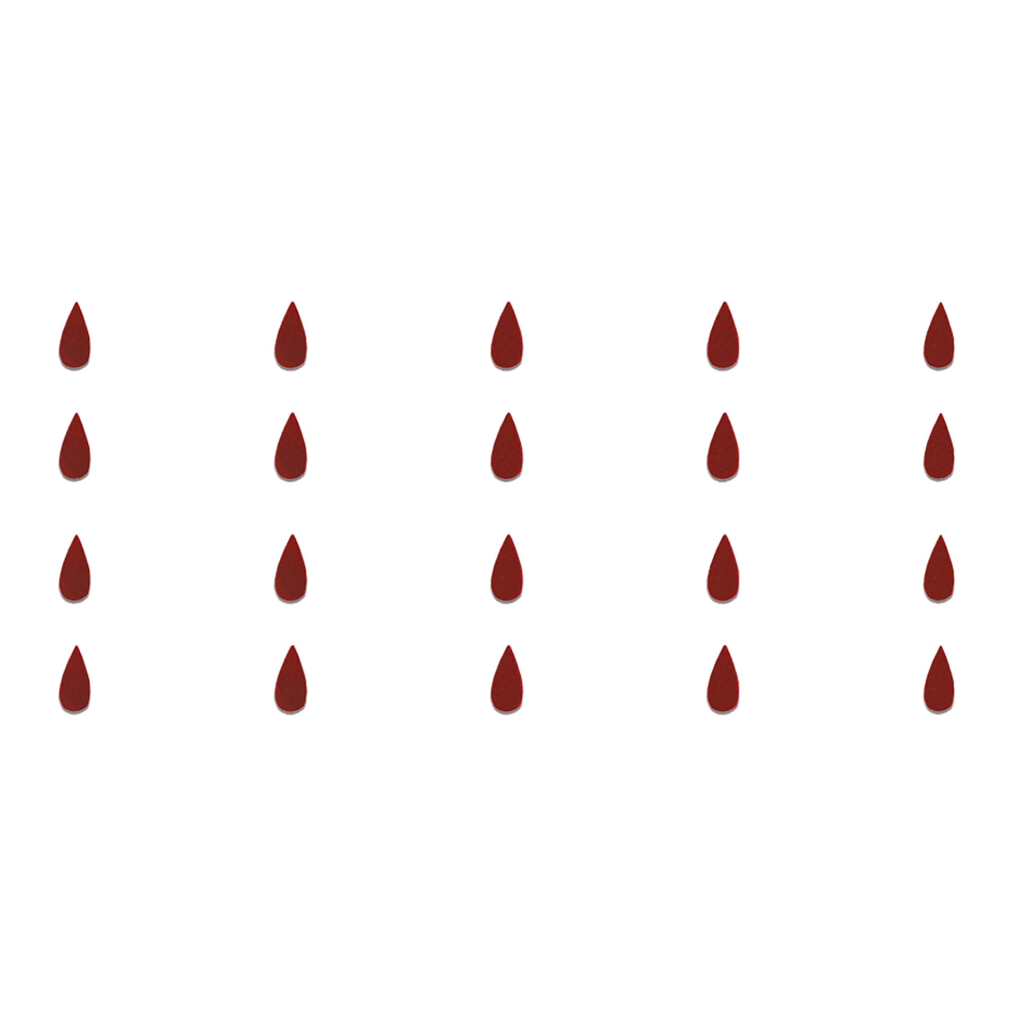 Comet Busters Basic Small Maroon Tear Drop Bindis (3 mm) (BV786)