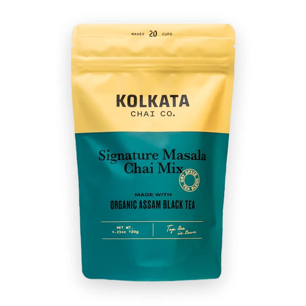 Kolkata Chai Co Signature Masala mix, 100% Organic Black Tea, Makes 20 cups, Premium loose leaf tea and spice blend, All Natural, 4.23 oz
