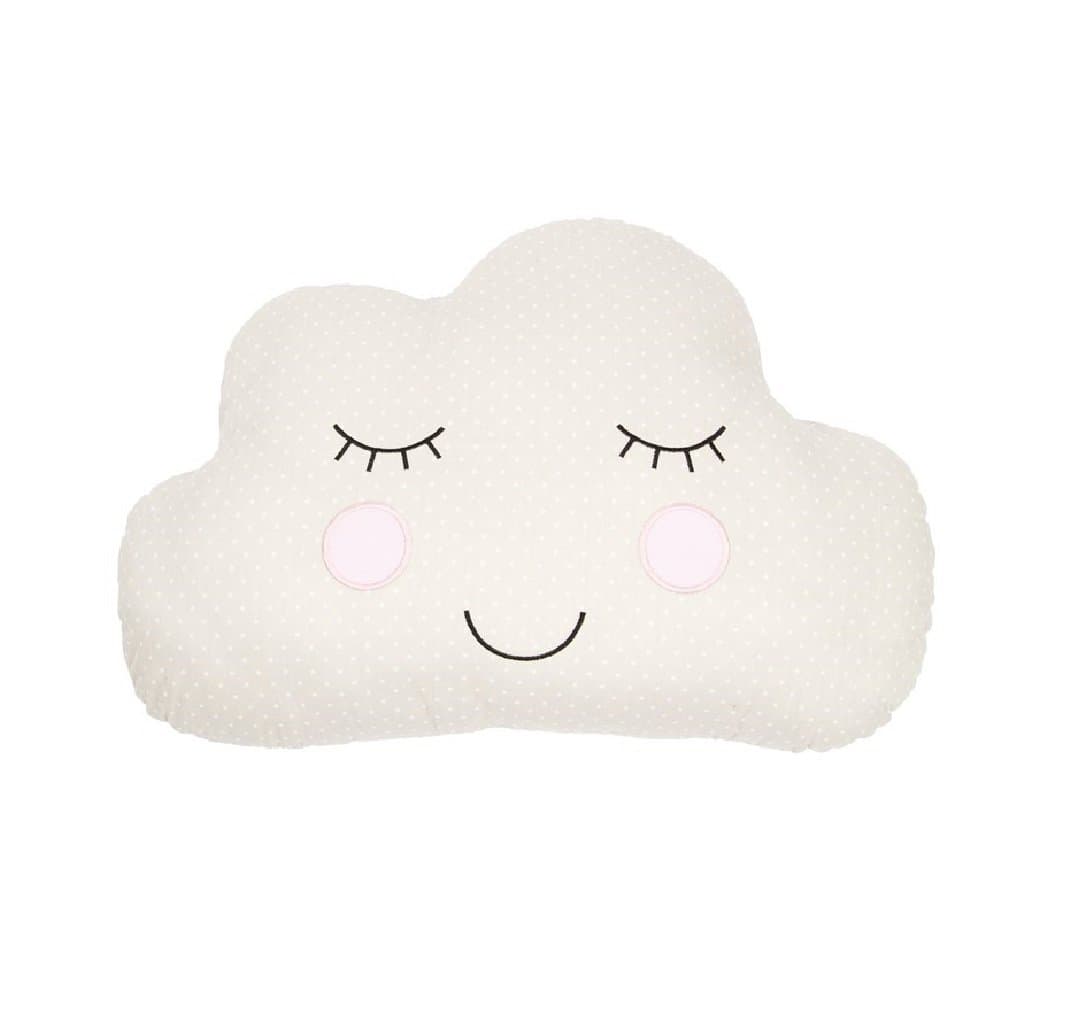 Children's Bedroom Kids Nursery Cushions Sass & Belle (Cloud Face / Beige)