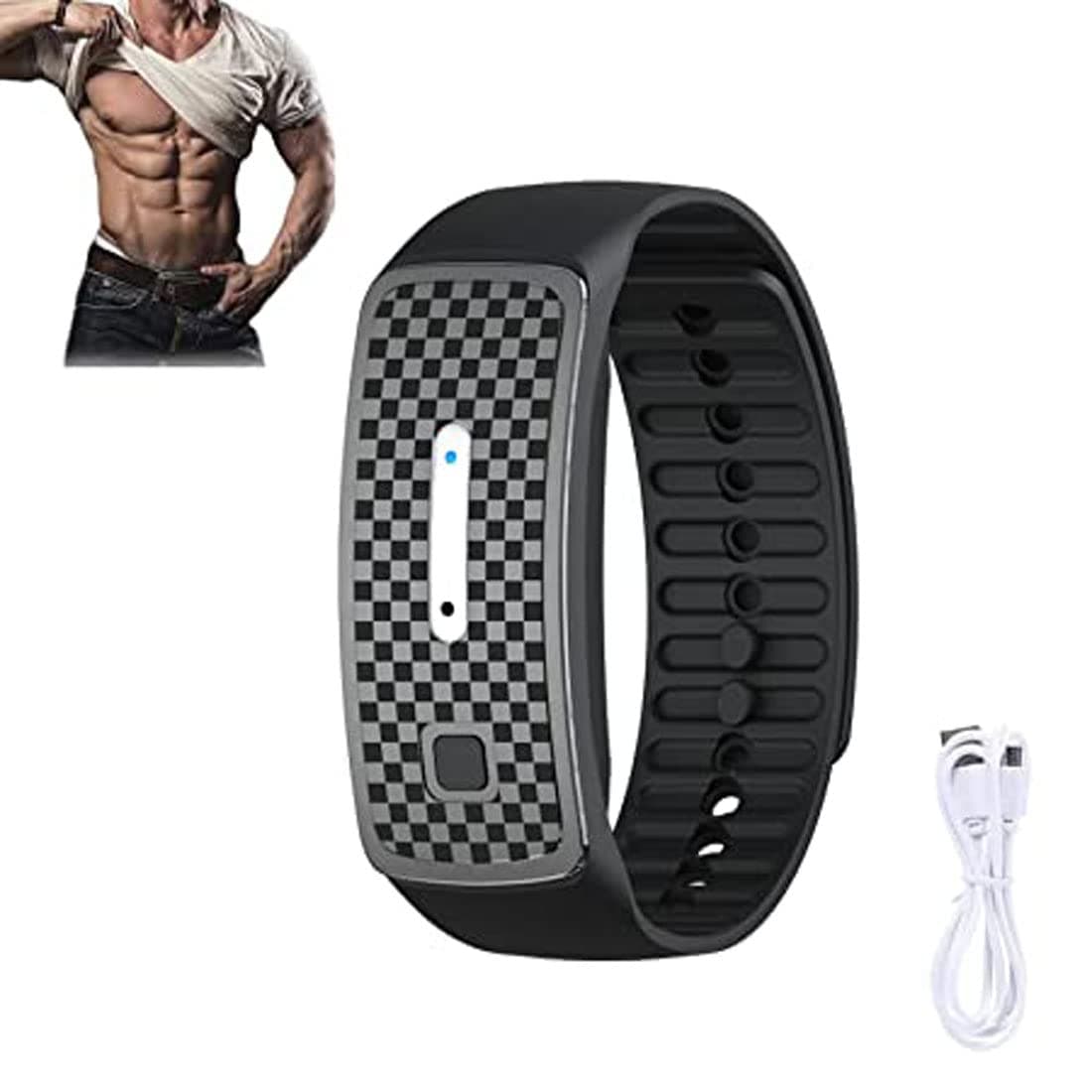 Matteo Ultrasonic Body Shape Wristband, Electronic Slimming Bracelet, Slimming Wristband with USB Rechargeable, Magnetic Bracelet for Lymphatic Weight Loss for Men Women (Black)