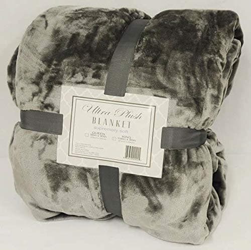 Ultra Plush 90" x 90" Queen Super Soft Velvet Feel Blanket, Supremely Soft