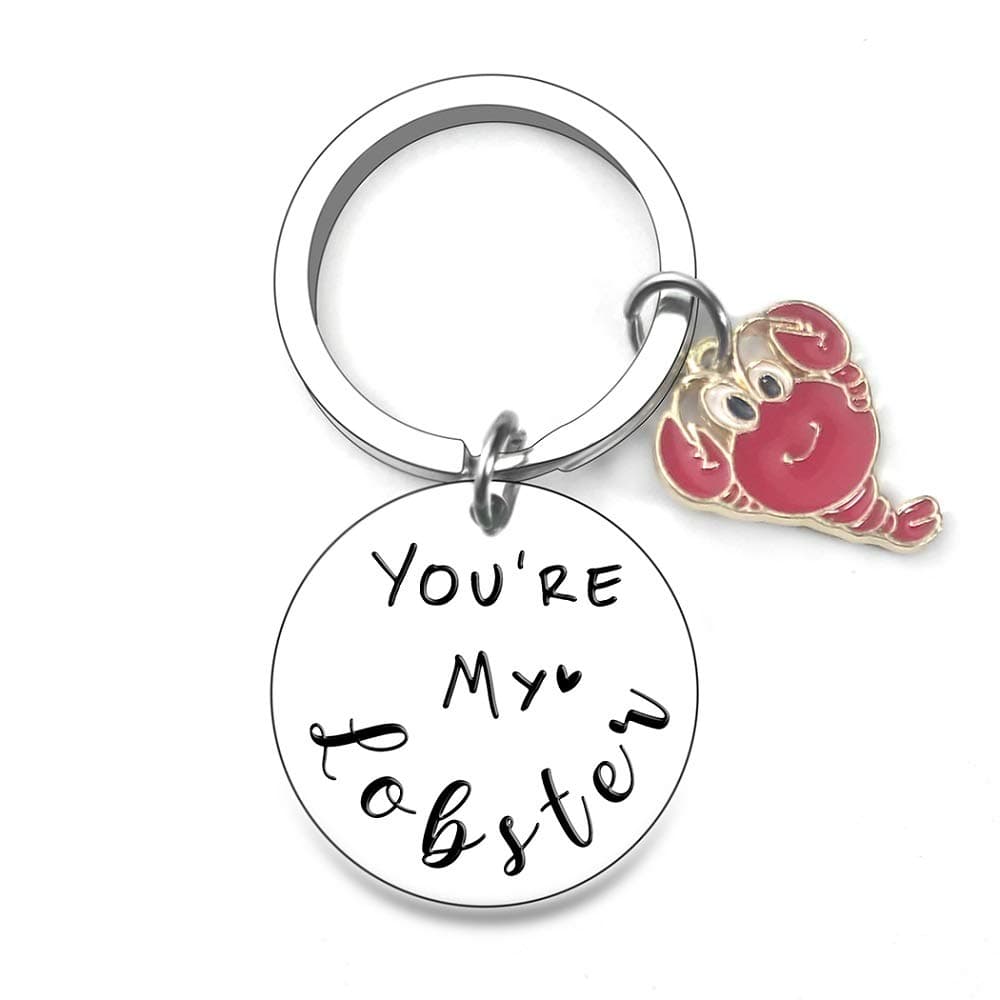 Friends TV Show Merchandise Quote Christmas Birthday Jewelry Gift- You're My Lobster Gift for Boyfriend, Girlfriend Ann GIFS Best Friend Fans TV Show Xmas Gift Keychain Pendant Charm for Her Him