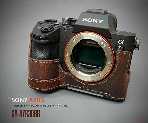 Lim's SY-A7R3DBR Lims Metal Grip Genuine Leather Camera Half Case for Sony A7RIII A7III Brown