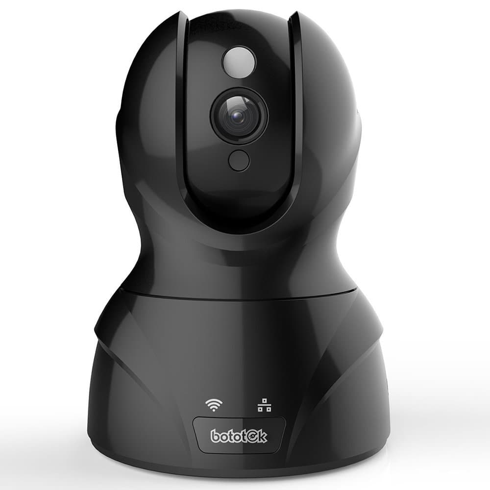 Wireless Security Camera, Bototek HD Wifi IP Surveillance Camera with Motion Detection 2-Way Audio Night Vision, Black