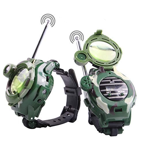 Mokiki Walkie Talkie Watches for Kids, Two-Way Long Range Radio Transceiver, Digital Wrist Walky Talky Wrist Watch Outdoor Interphone with Flashlight, Cool Interactive Toy Christmas, 2 Packs