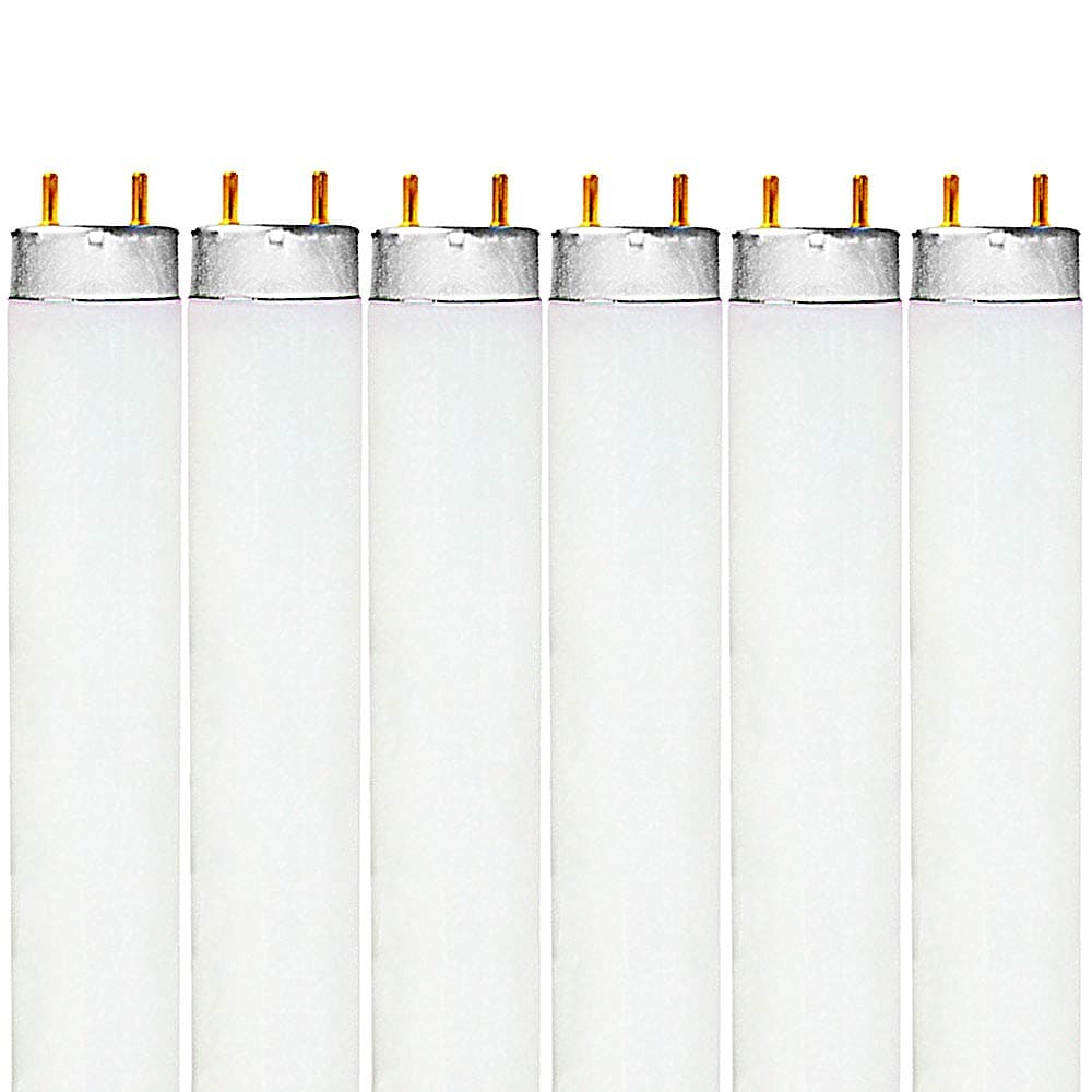 LUXRITE F32T8/865 32W 48 Inch T8 Fluorescent Tube Light Bulb, 6500K Daylight, 2800 Lumens, G13 Medium Bi-Pin Base, LR20735, 6-Pack