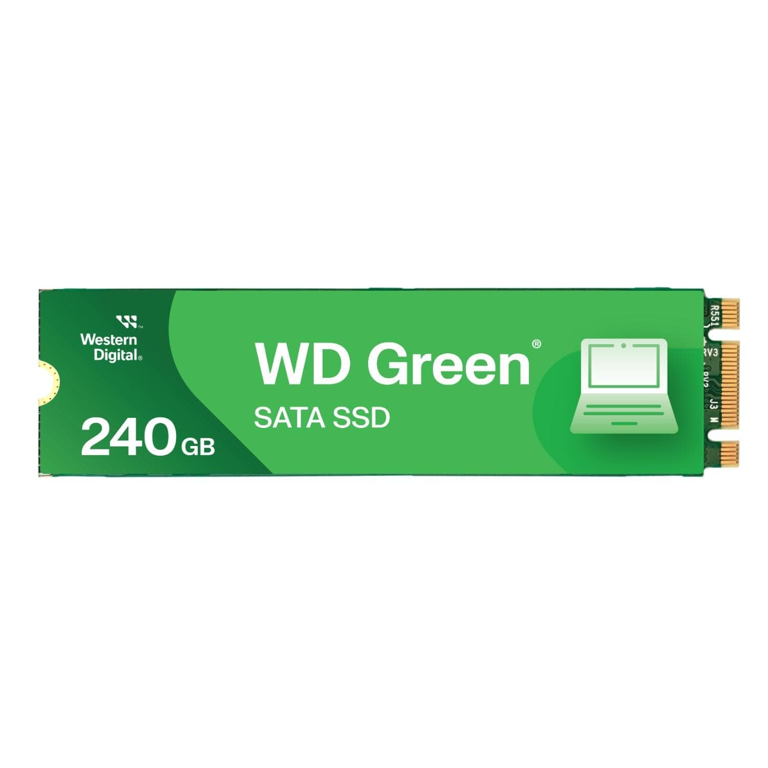 WD Green M.2 240GB, Up to 545MB/s, 2.5 Inch/7 mm, 3Y Warranty, Internal Solid State Drive (SSD) (WDS240G3G0B)