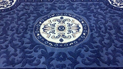 Carpet King Traditional Rug Light Blue Beige Design 101 (6 Feet X 9 Feet)