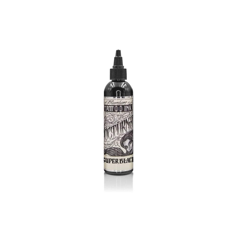 Super Black - Nocturnal Tattoo Ink - Pick Your Size 1oz, 2oz, 4oz, or 8oz Bottle-Super Black-Nocturnal-2oz