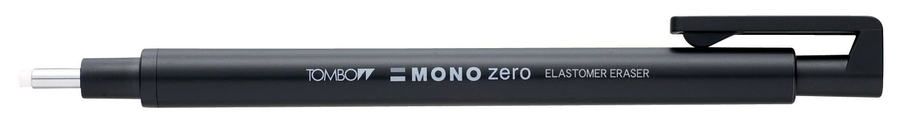 Mono Zero Eraser Set - Black, Round & Rectangle, 2.5mm, Refillable, Pack of 2