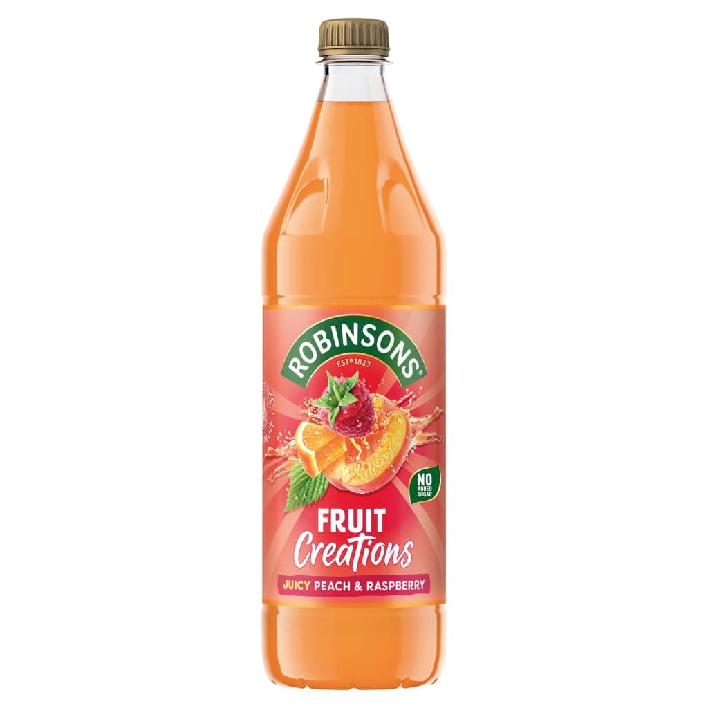 Fruit Creations Peach & Raspberry Squash, 1L