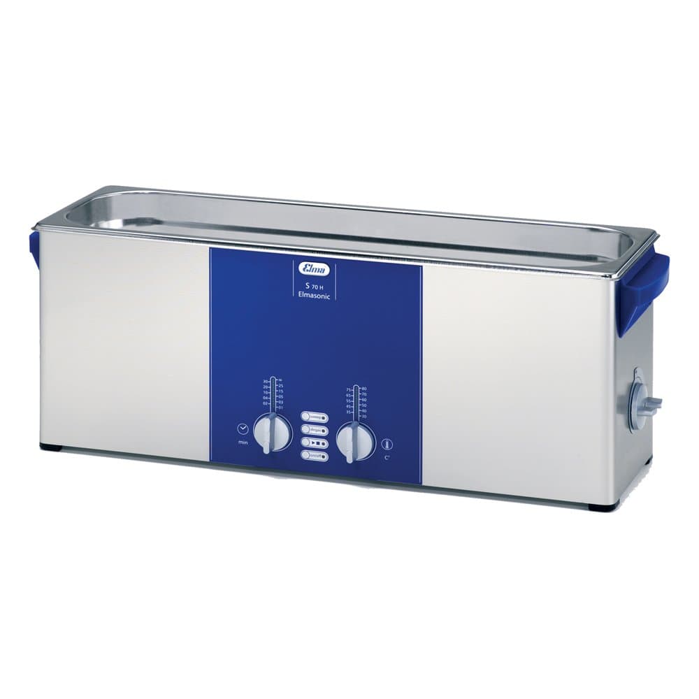 Elmasonic 100 7147 S70H Ultrasonic Cleaner for Lab and Dental Cleaning with Sweep Mode, Heater and Timer, 8.4" Height, 7.0" Wide, 22.4" Length, 1.8 gal, Stainless Steel, Plastic