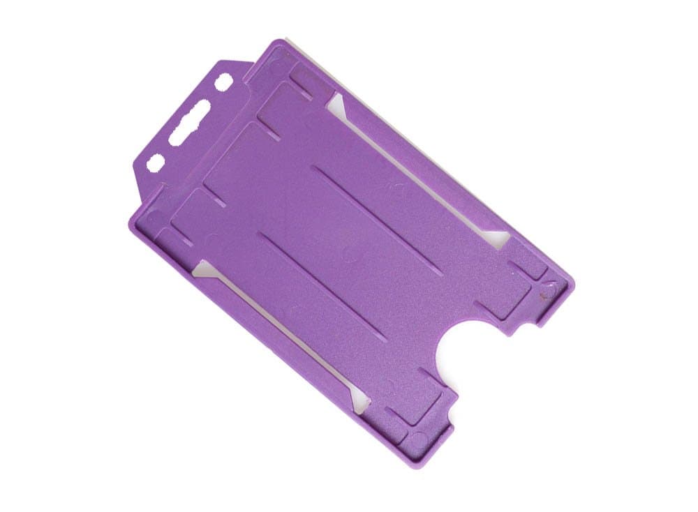 identity2u Vertical Portrait ID Card Badge Holder - Purple
