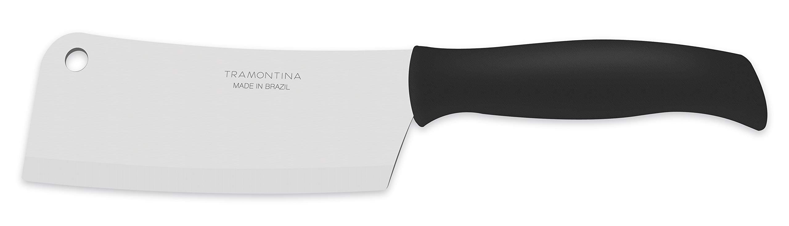 Tramontina Cleaver 6 inches Resistant Stainless Steel blade with easy grip handle. Heavy Knife Impact resistant blade.