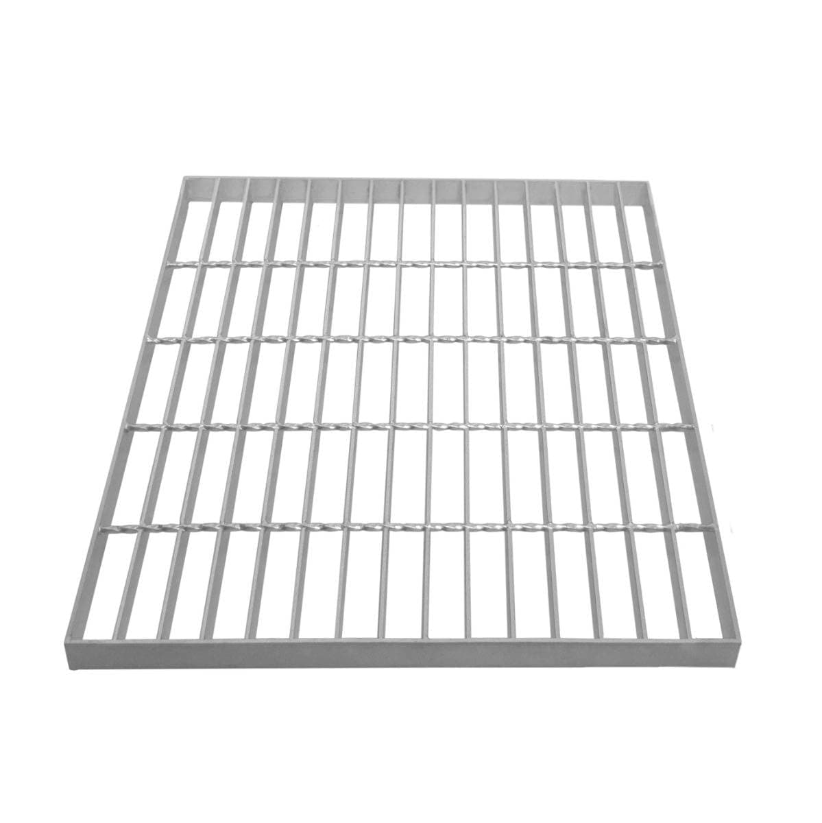 Galvanised Grating Floor Forge Walkway Mesh Floor Panel Grid Drainage Gutter Vent Heavy Duty Weatherproof Steel Zinc Coated 500mm x 500mm x 30mm 4mm Metal Thickness 250kg Load Capacity