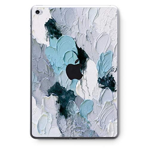 iPad Grip Stickers Vinyl Decal Tablet Skin Front and Back iPad Vinyl Stickers Oil Paint iPad Decal Strokes Skin (iPad Air 3, Blue Oil Paints)