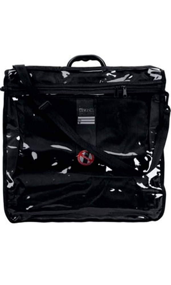 Tallit Tote Bag Rain Proof Black with Carry Handle Clear Front in Size Large 16.5" W X 17" H