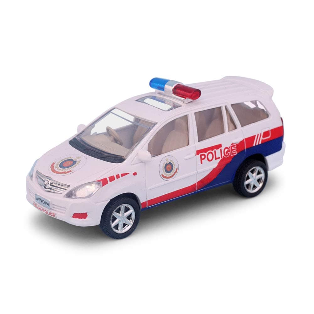 Centy Toys Plastic Pull Back Police Car, white